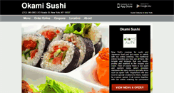 Desktop Screenshot of okami-sushi.com